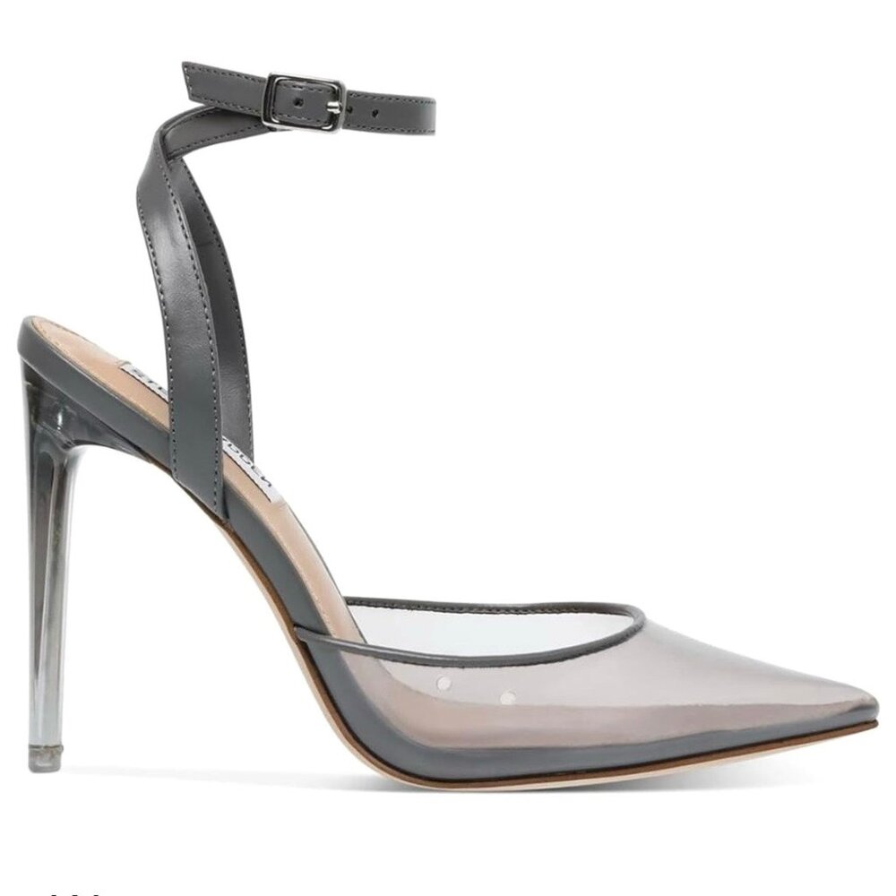 STEVE MADDEN ALESSI Women's Heel Pointed Toe Pump Gray Size 6.5 - Picture 2 of 7